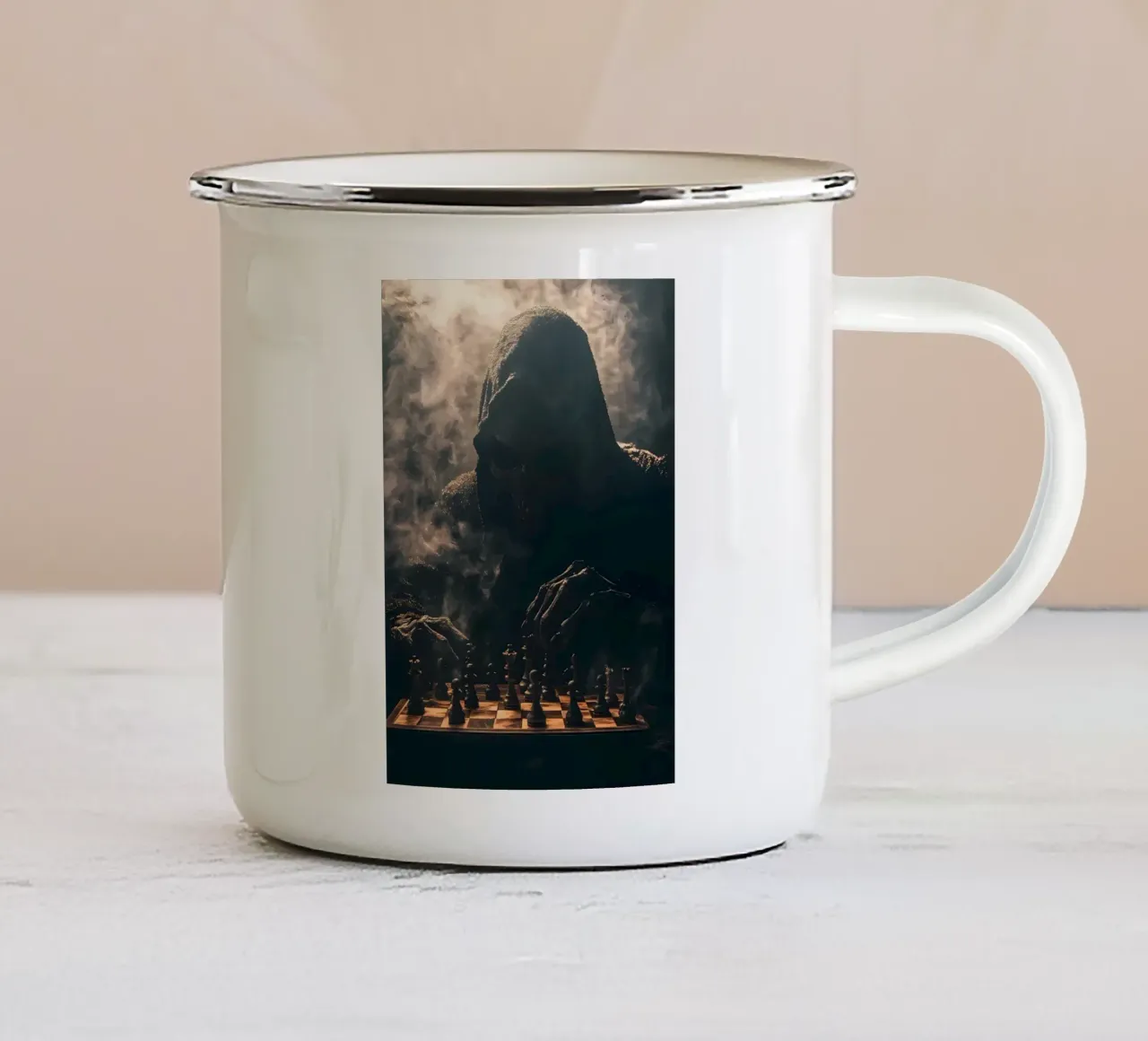 Ajedrez taza de esmalte de Stylianos