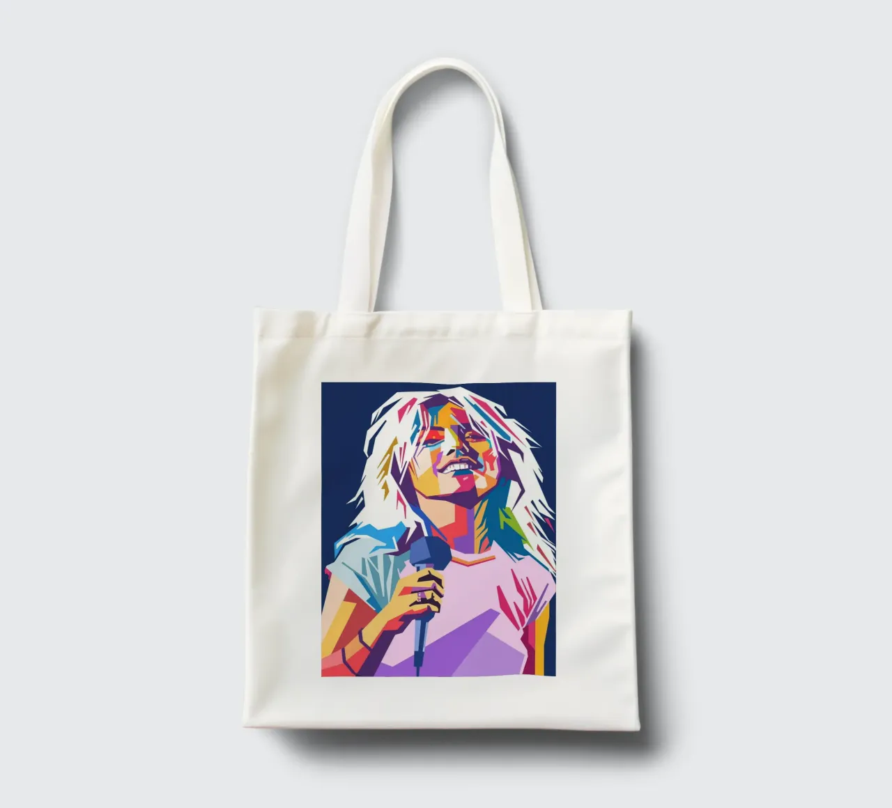 Debbie Harry WPAP art style tote bag by Hantamrata