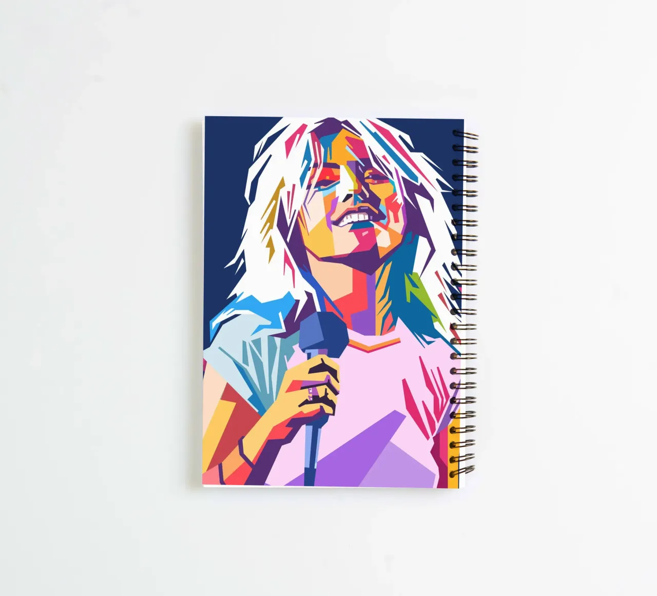 Debbie Harry WPAP art style spiral notebook by Hantamrata