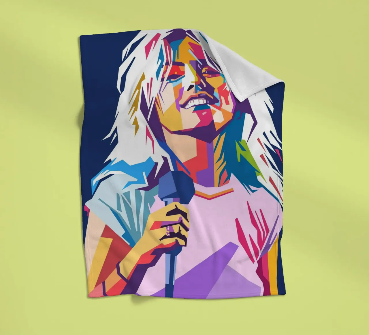 Stile artistico di Debbie Harry WPAP coperta in pile da Hantamrata