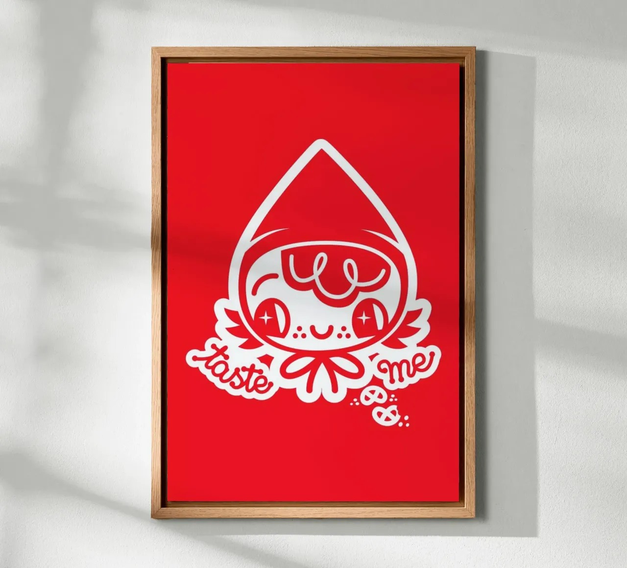 Taste Me canvas with Floater frame by Chobopop