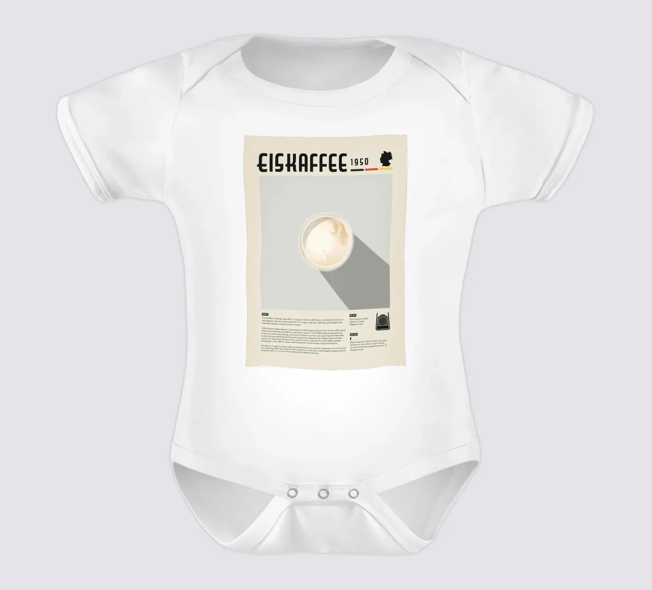 der Kaffeeführer Kurzarm Babybody von Eames