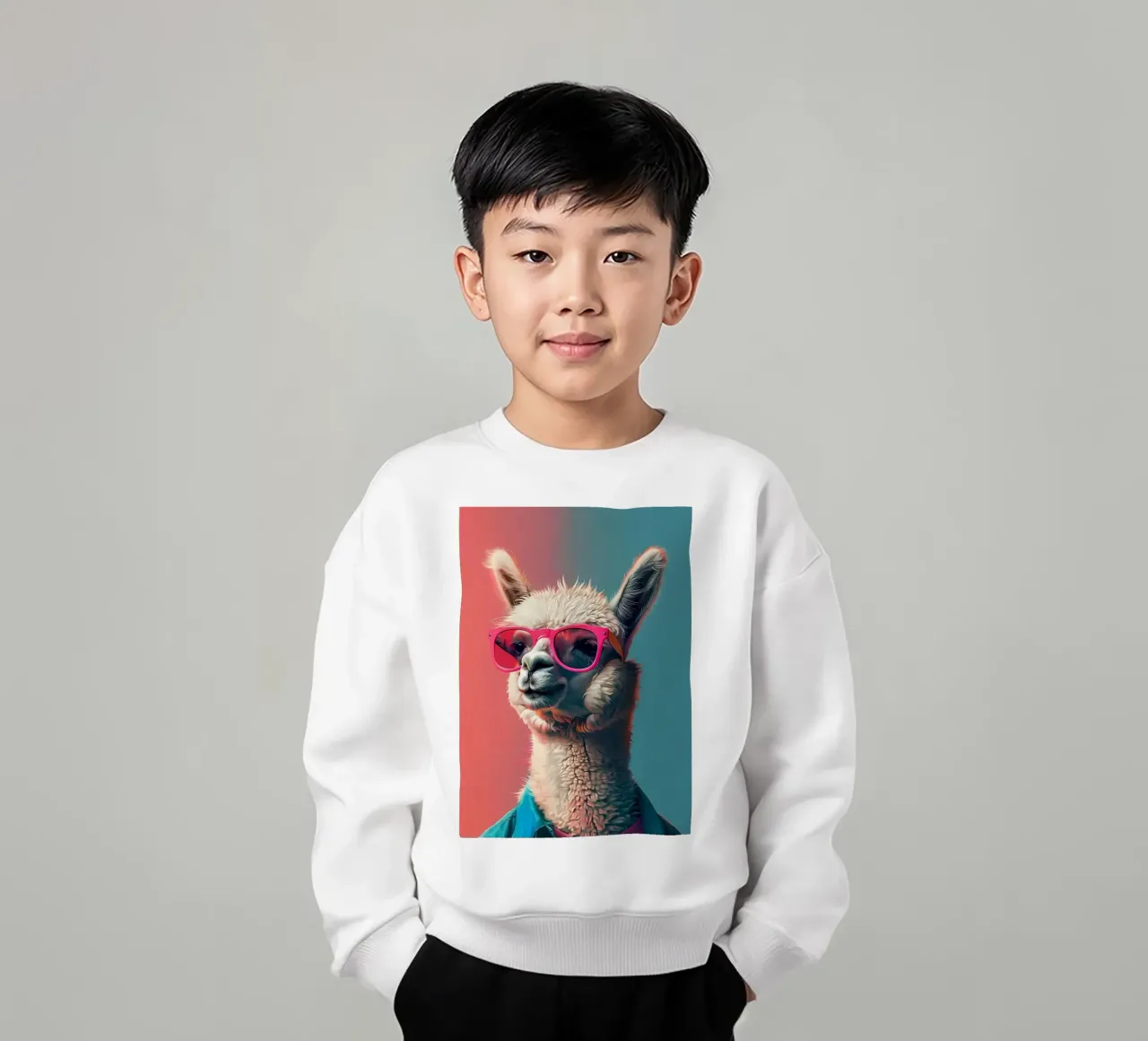 Alpaca Llama Arte felpa bambino da Mikesell