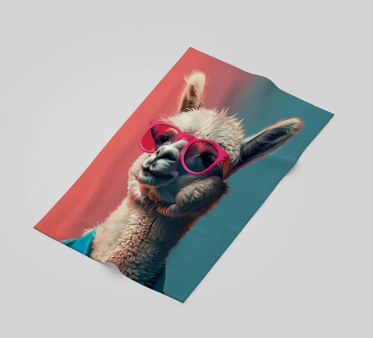 Alpaca Llama Arte telo mare da Mikesell