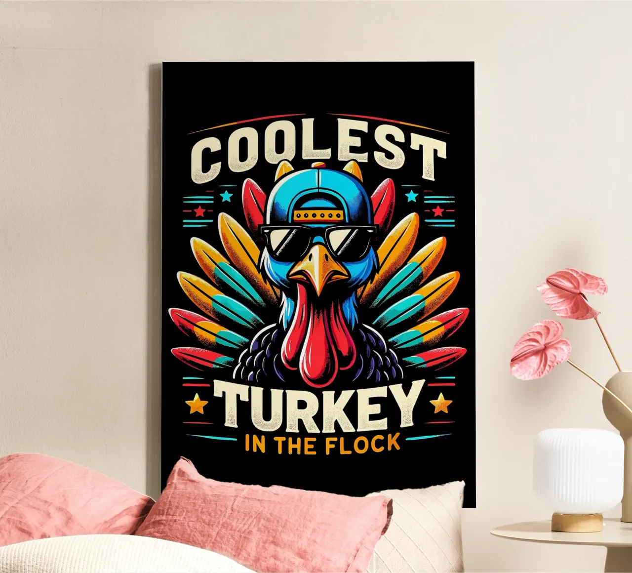Thanksgiving La dinde la plus cool toile de Delaplane