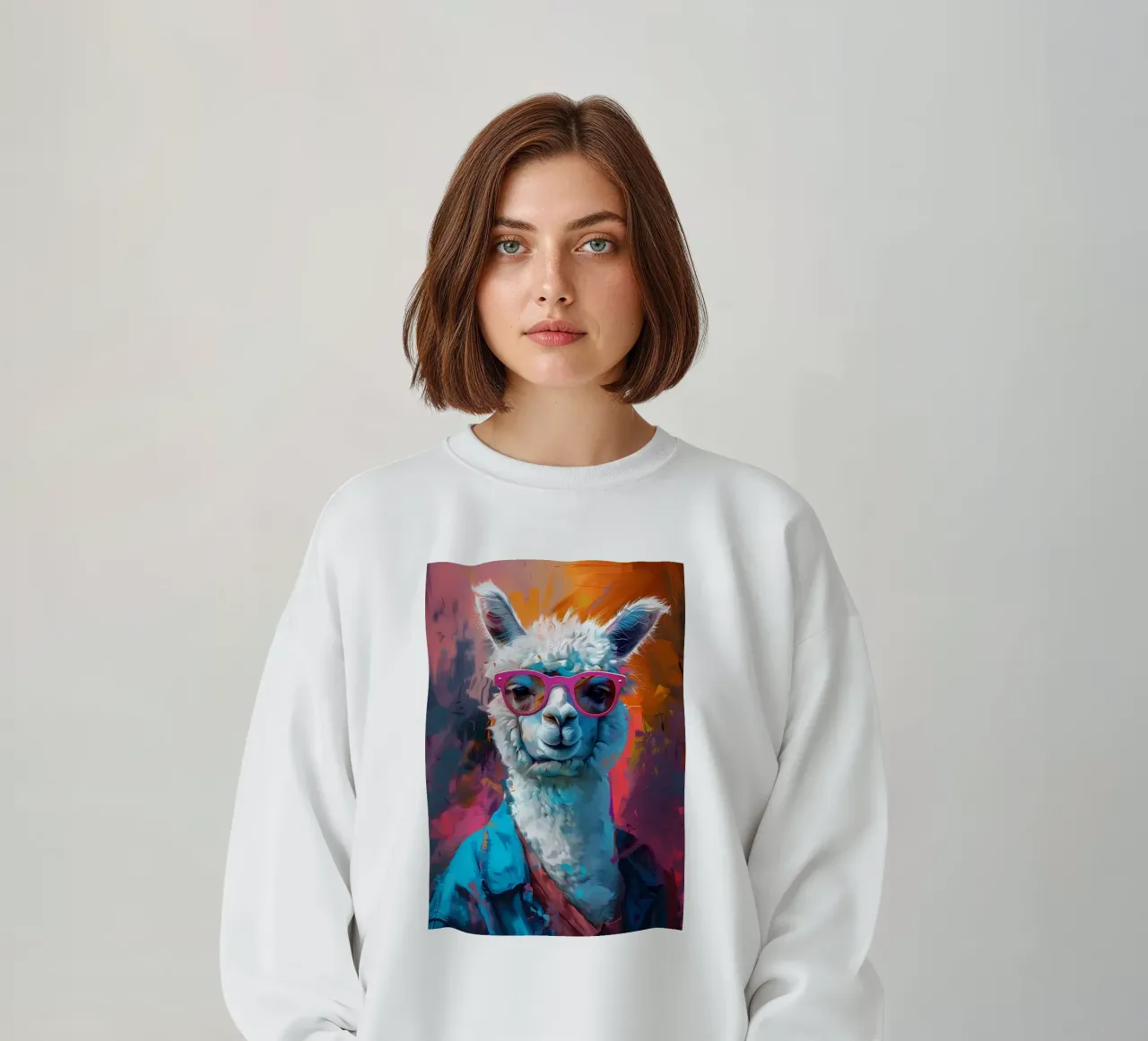 Alpaca Llama Arte felpa da Mikesell