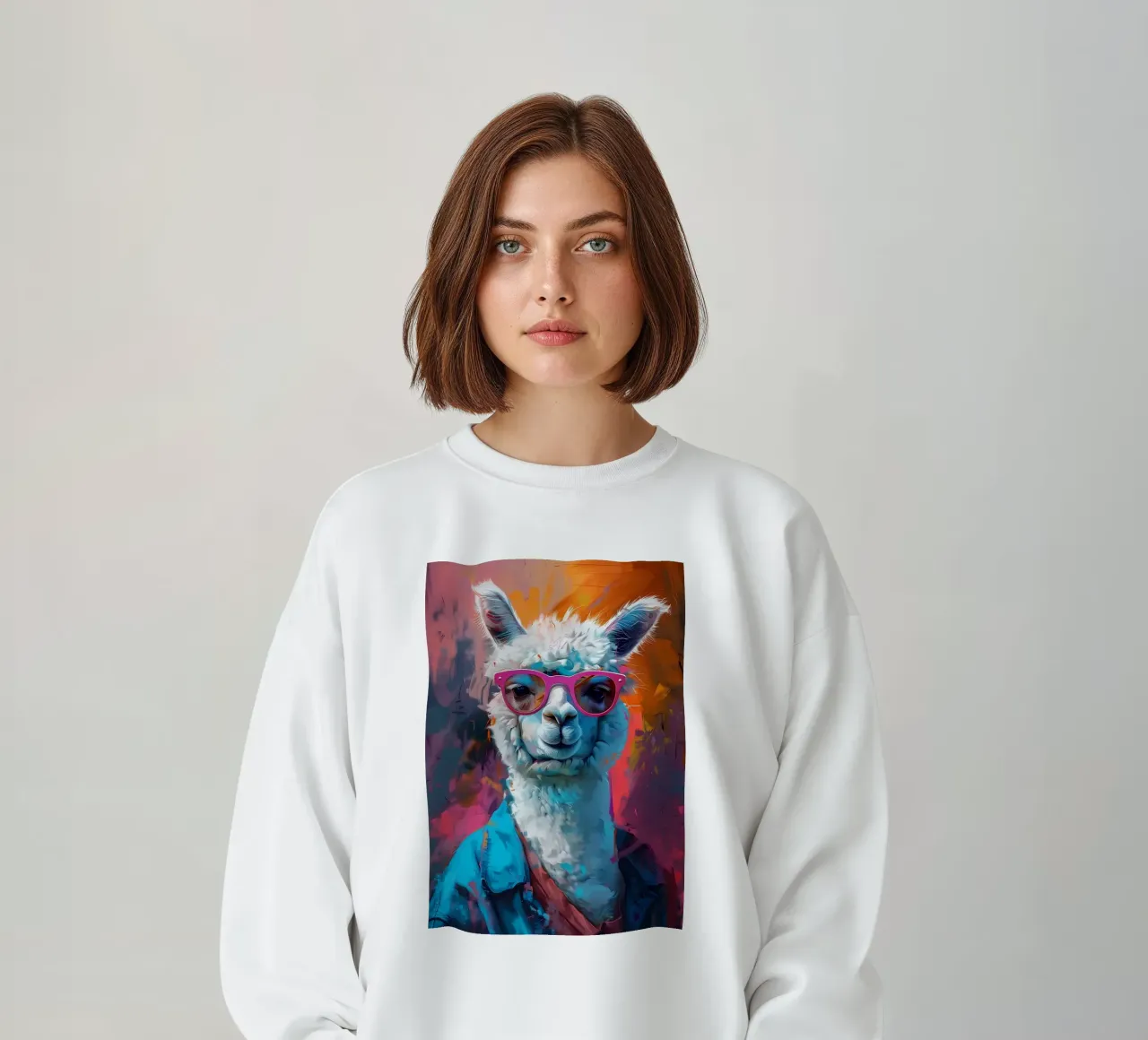 Alpaca Llama Arte felpa da Mikesell
