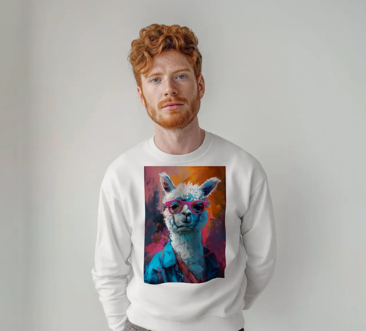 Alpaca Llama Arte felpa da Mikesell