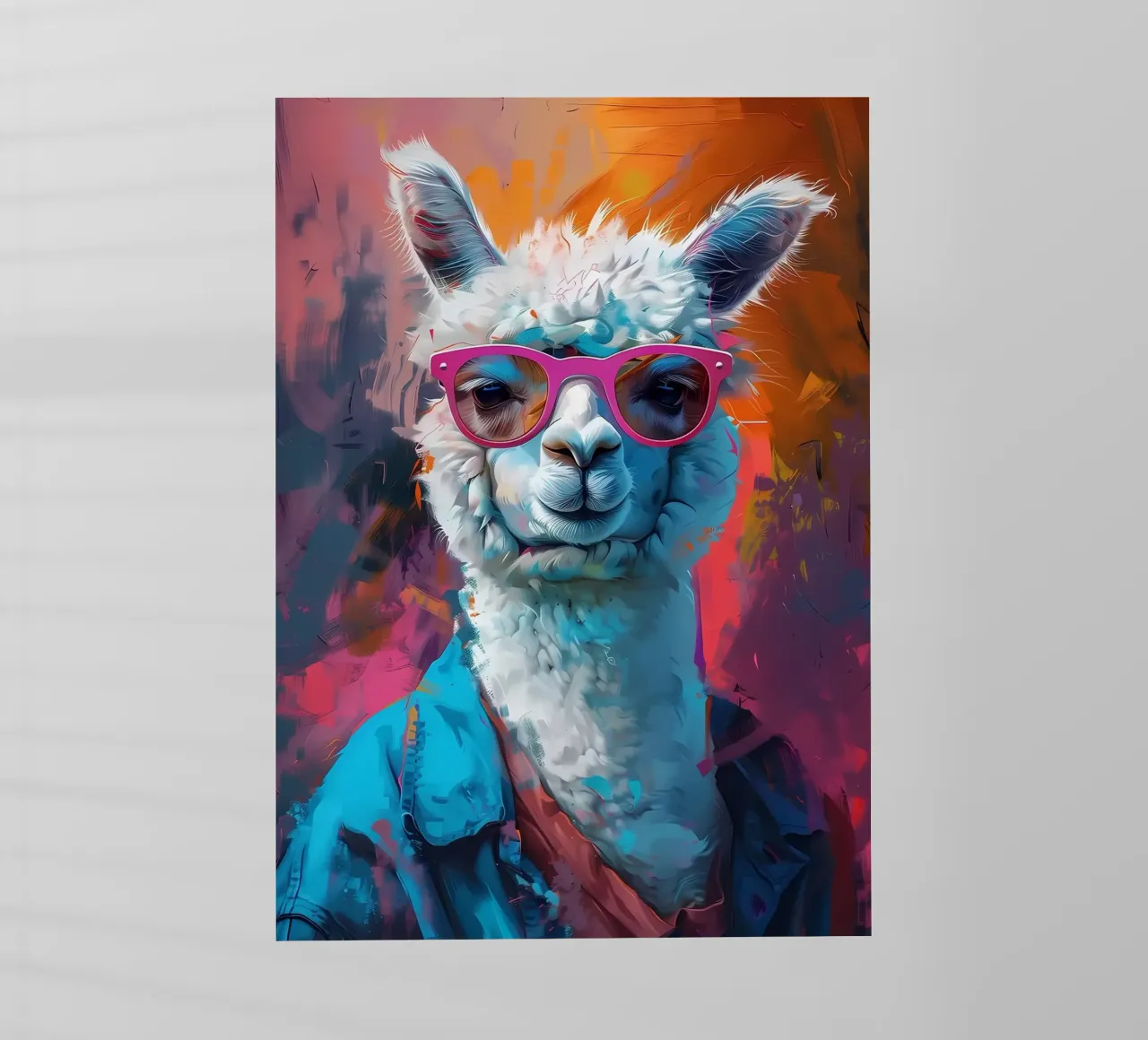 Alpaca Llama Arte pellicola backlit da Mikesell