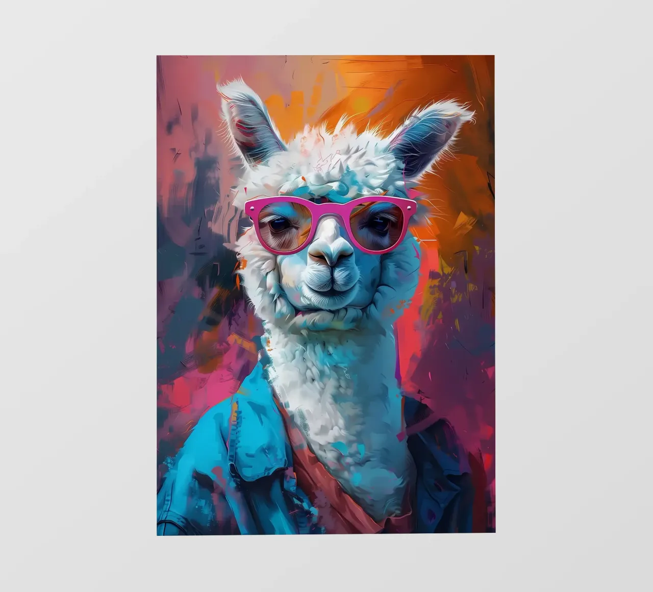 Alpaca Llama Arte pellicola backlit da Mikesell