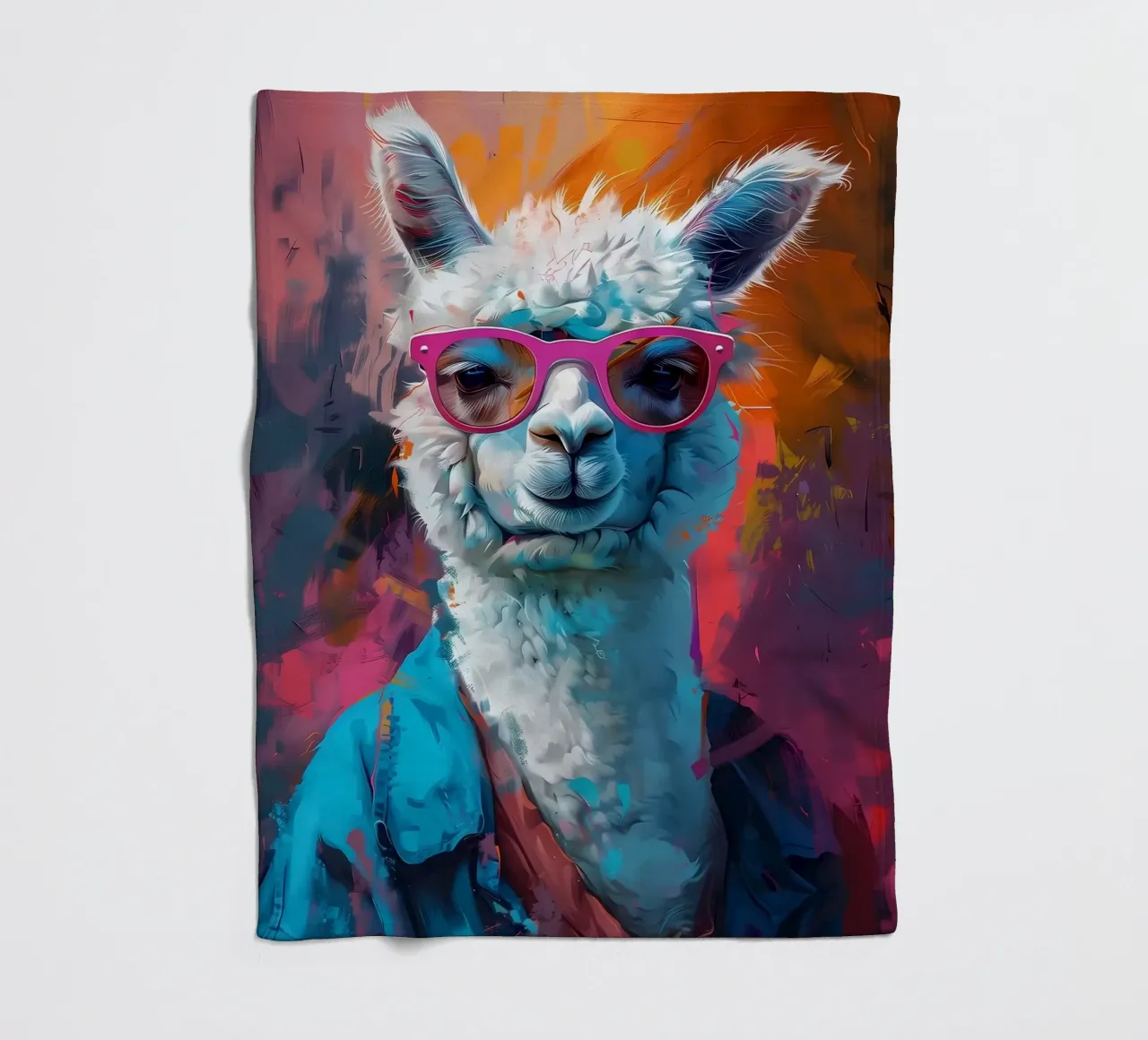 Alpaca Llama Arte coperta in pile da Mikesell