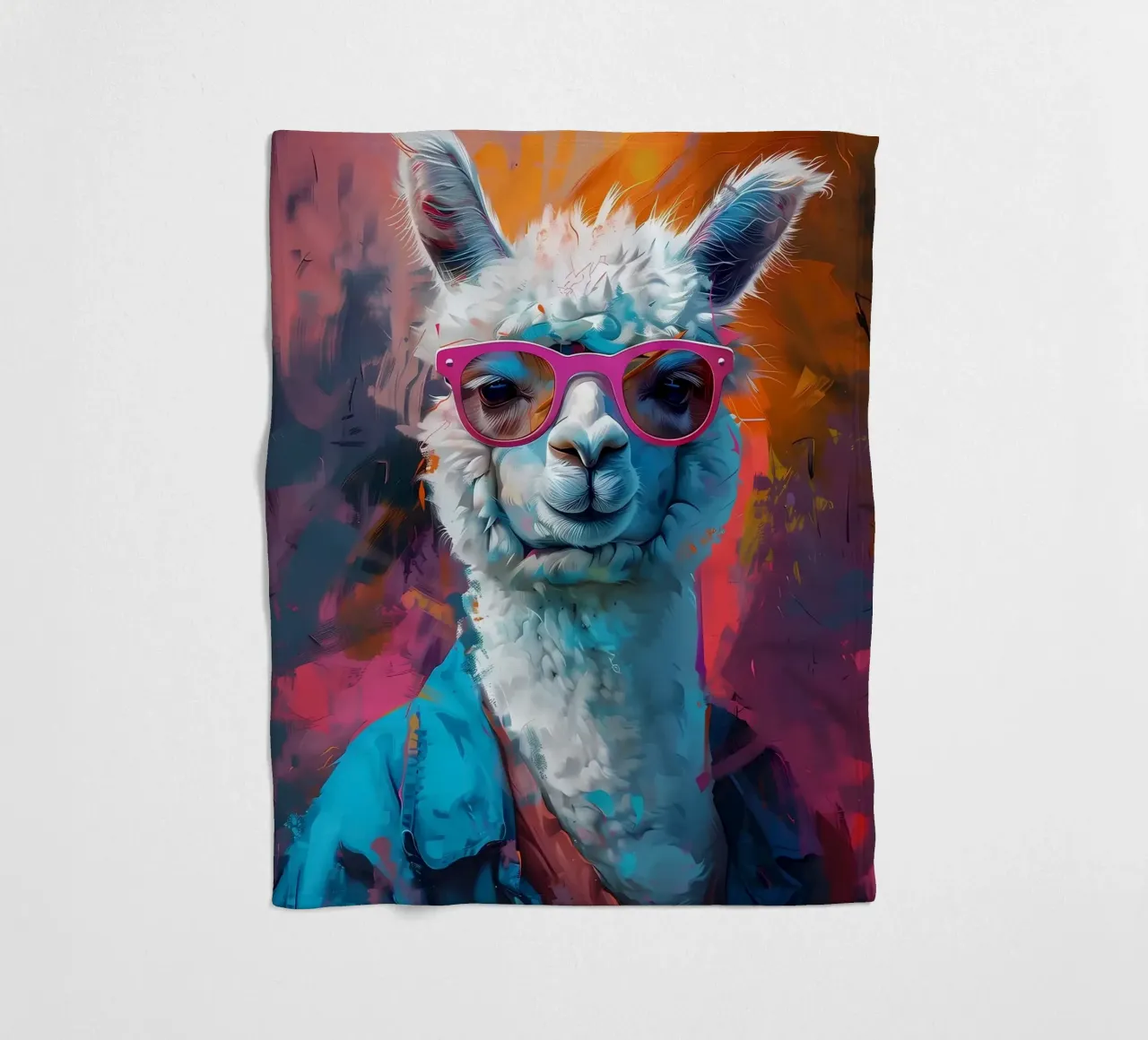 Alpaca Llama Arte coperta in pile da Mikesell