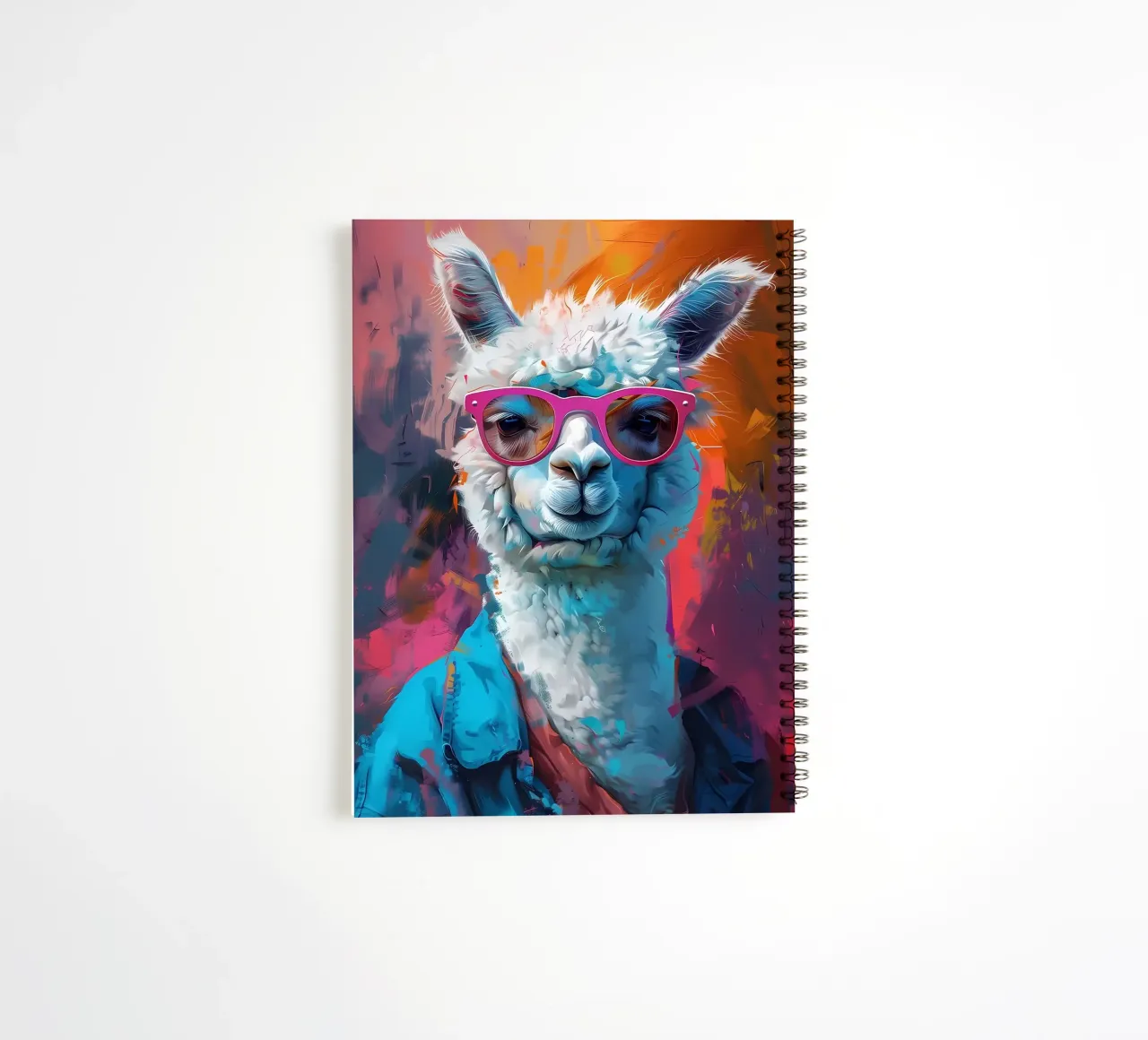 Alpaca Llama Art spiral notebook by Mikesell