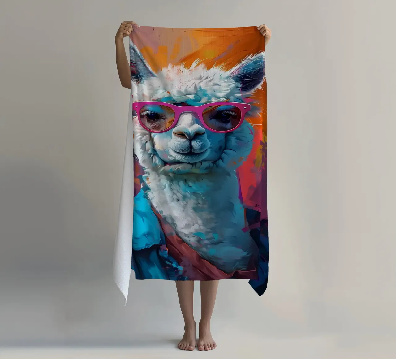 Alpaca Llama Arte telo mare da Mikesell
