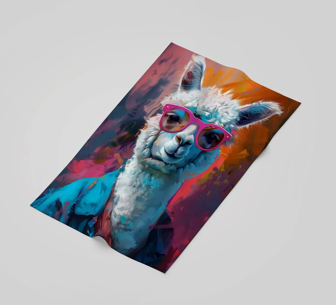 Alpaca Llama Arte telo mare da Mikesell