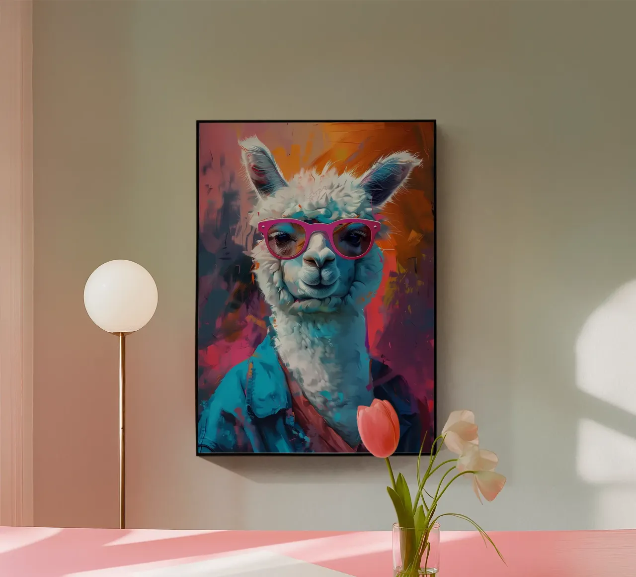 Alpaca Llama Arte plexiglass da Mikesell
