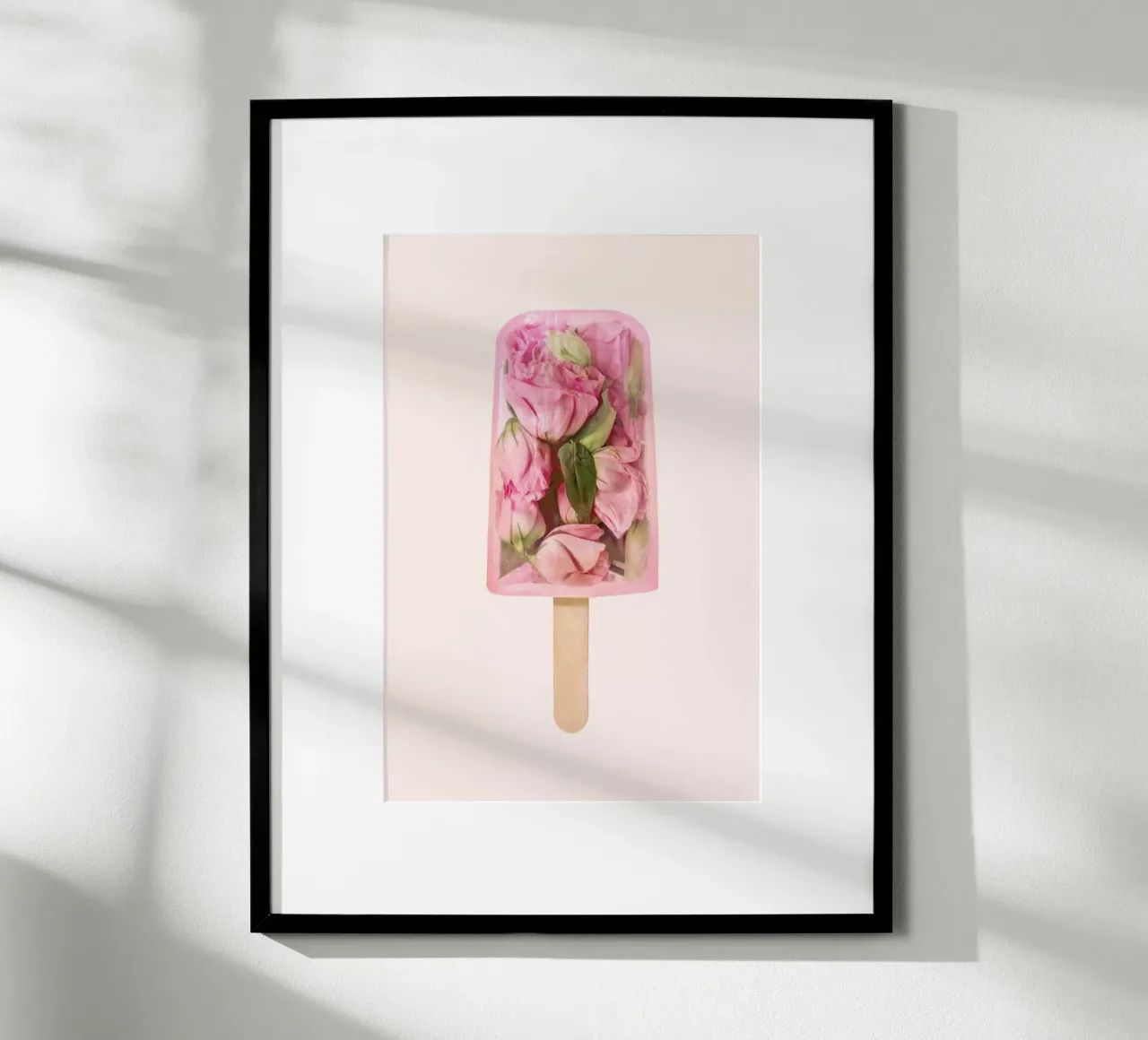 Floral Popsicle poster con telaio in plastica da Paul Fuentes Design