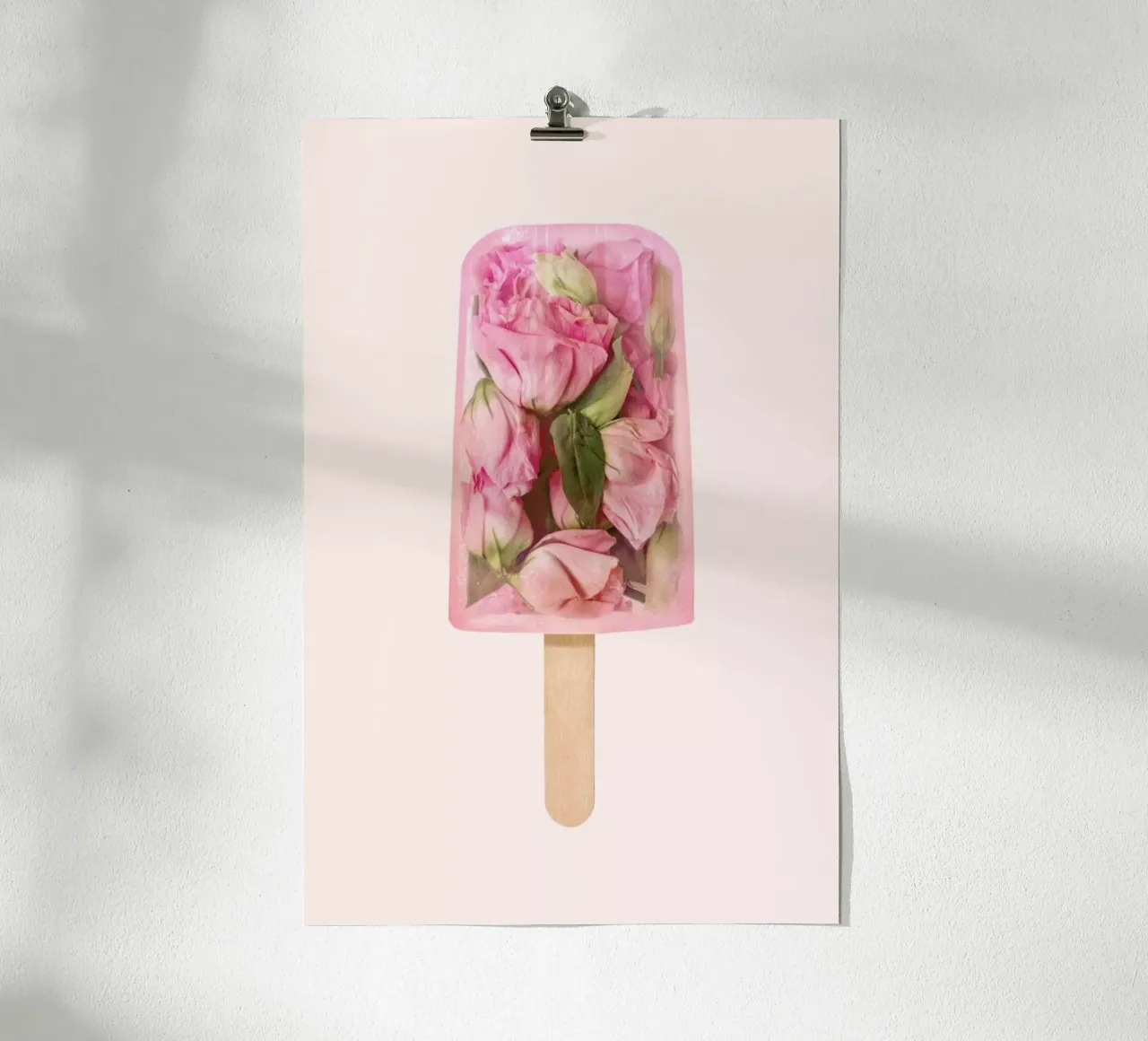 Floral Popsicle poster con telaio in plastica da Paul Fuentes Design