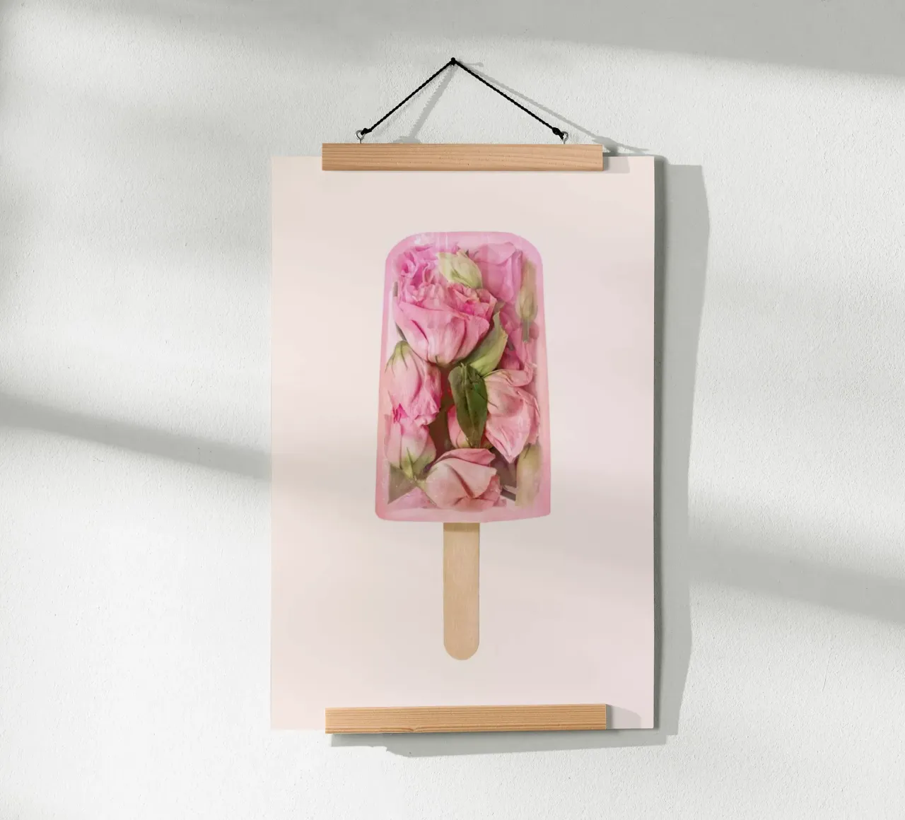Floral Popsicle poster con telaio in plastica da Paul Fuentes Design