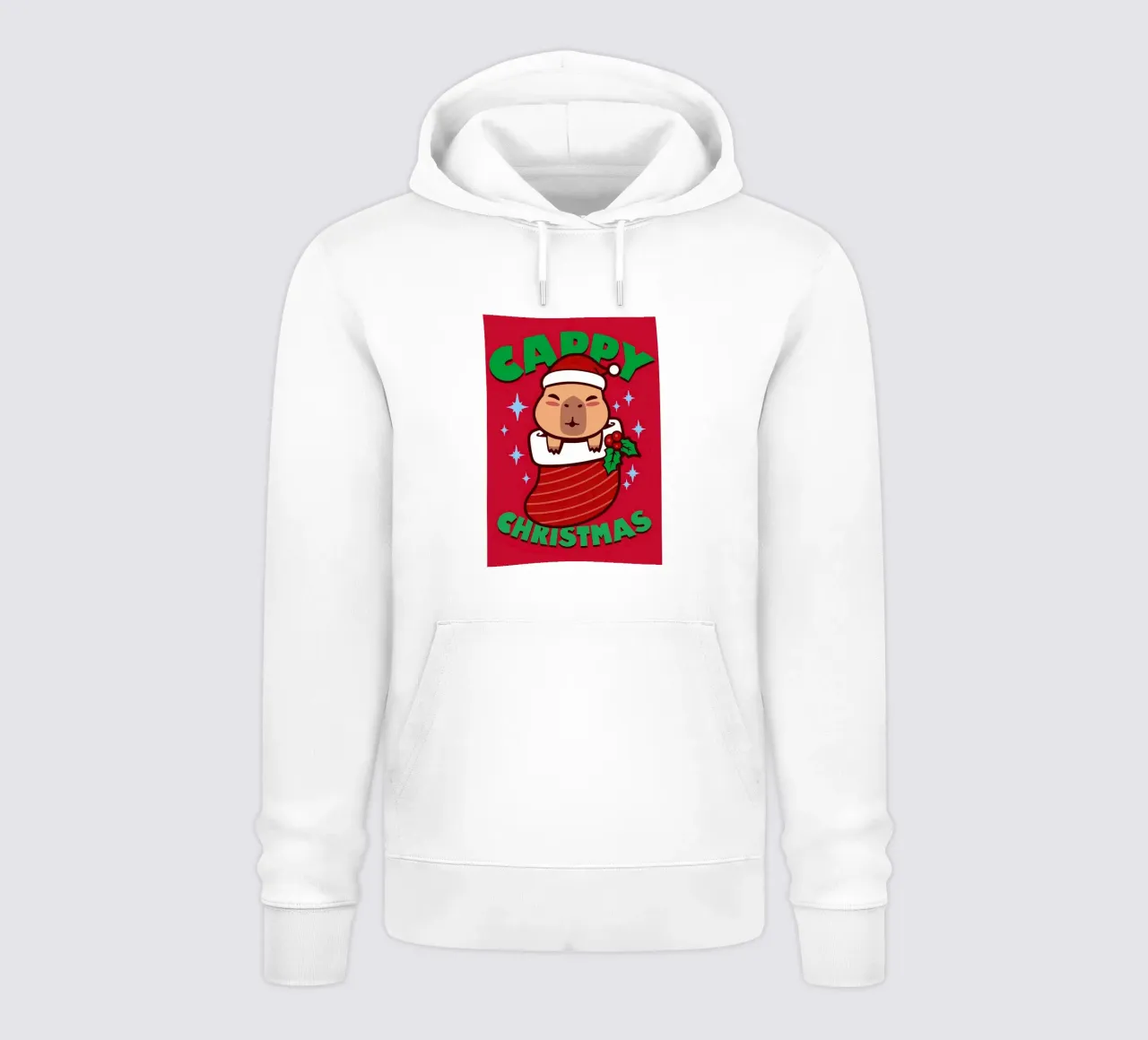 Capibara Kawaii Natale felpa con cappuccio da Delaplane