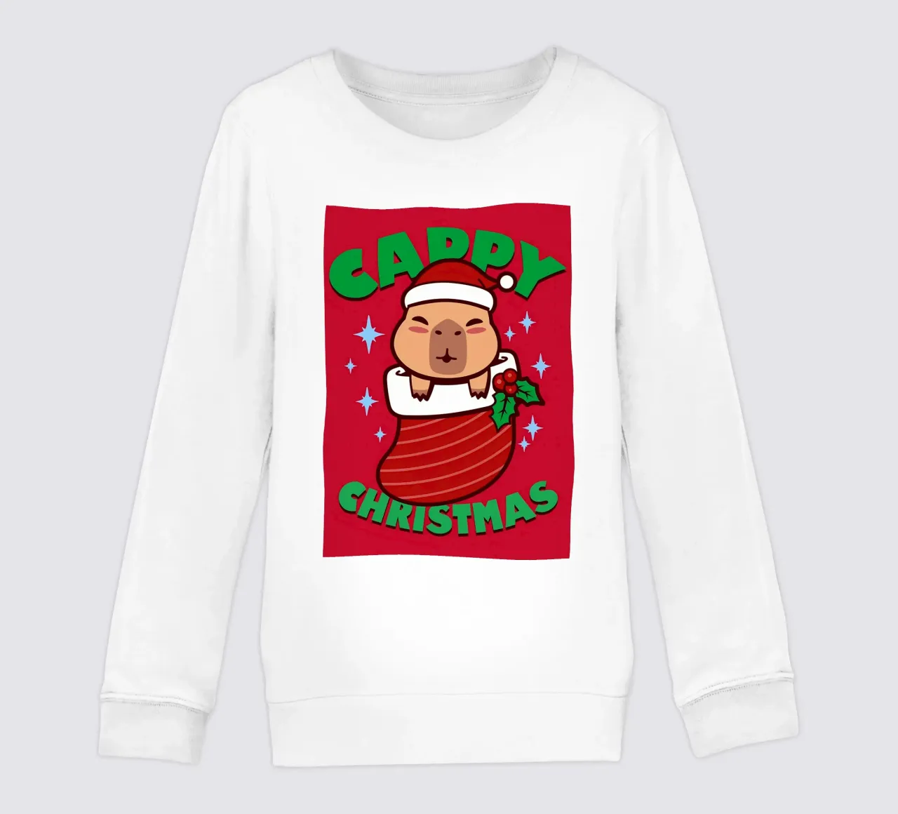 Capibara Kawaii Natale felpa bambino da Delaplane