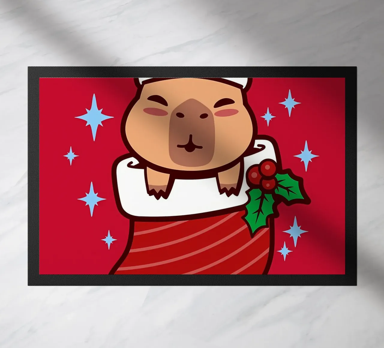 Capibara Kawaii Natale zerbino da Delaplane