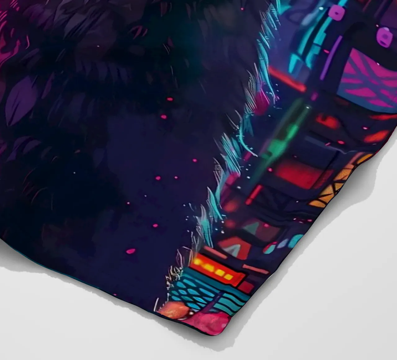 Cyberpunk Llama Neon coperta in pile da Mikesell