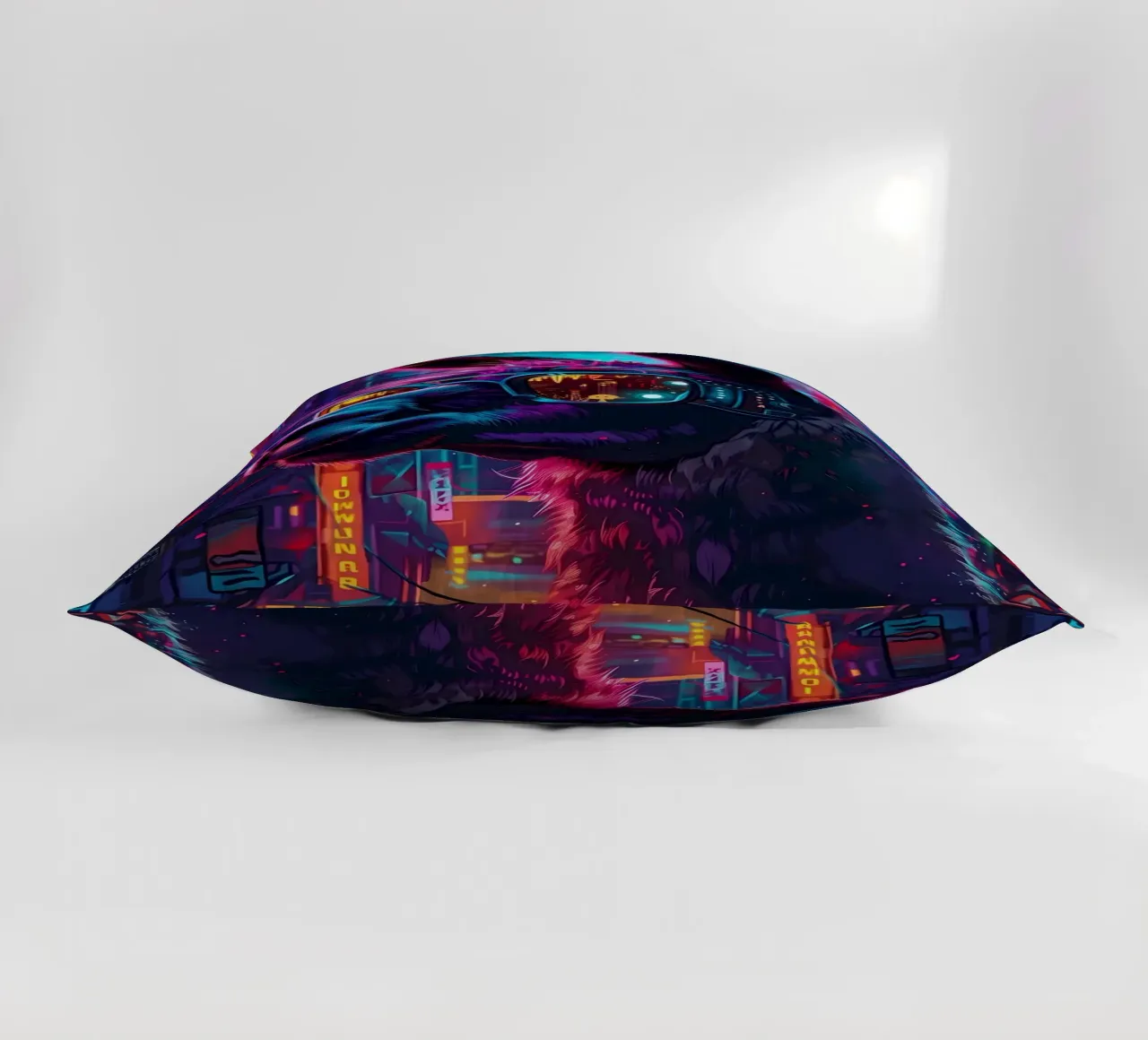 Cyberpunk Llama Neon cuscino da Mikesell