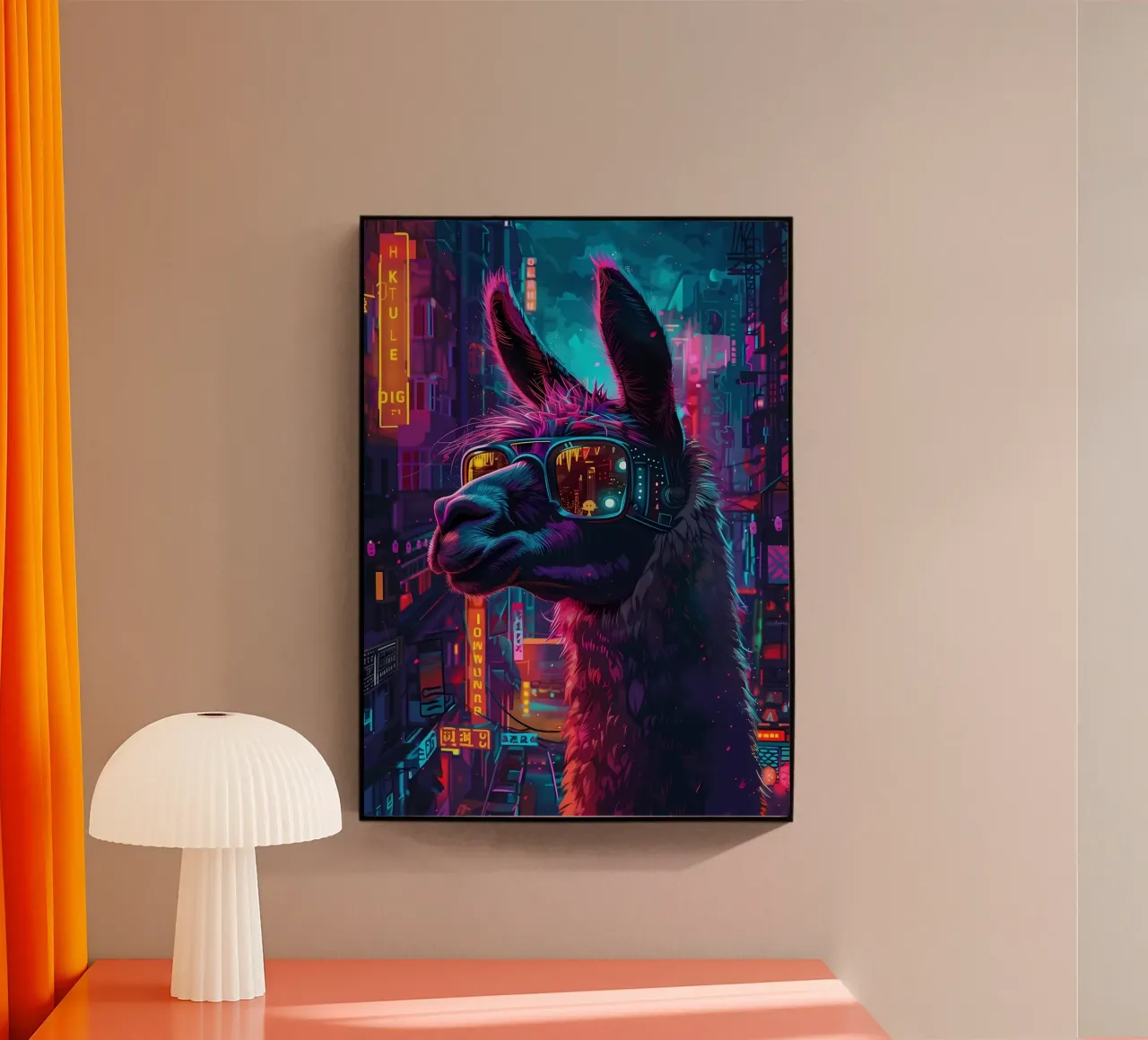 Cyberpunk Llama Neon plexiglass da Mikesell