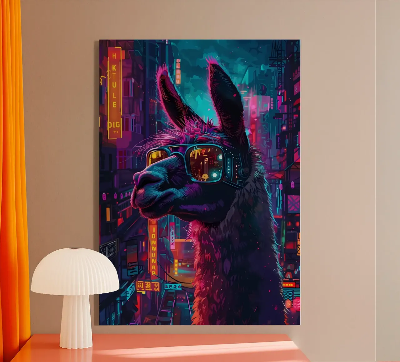 Cyberpunk Llama Neon plexiglass da Mikesell