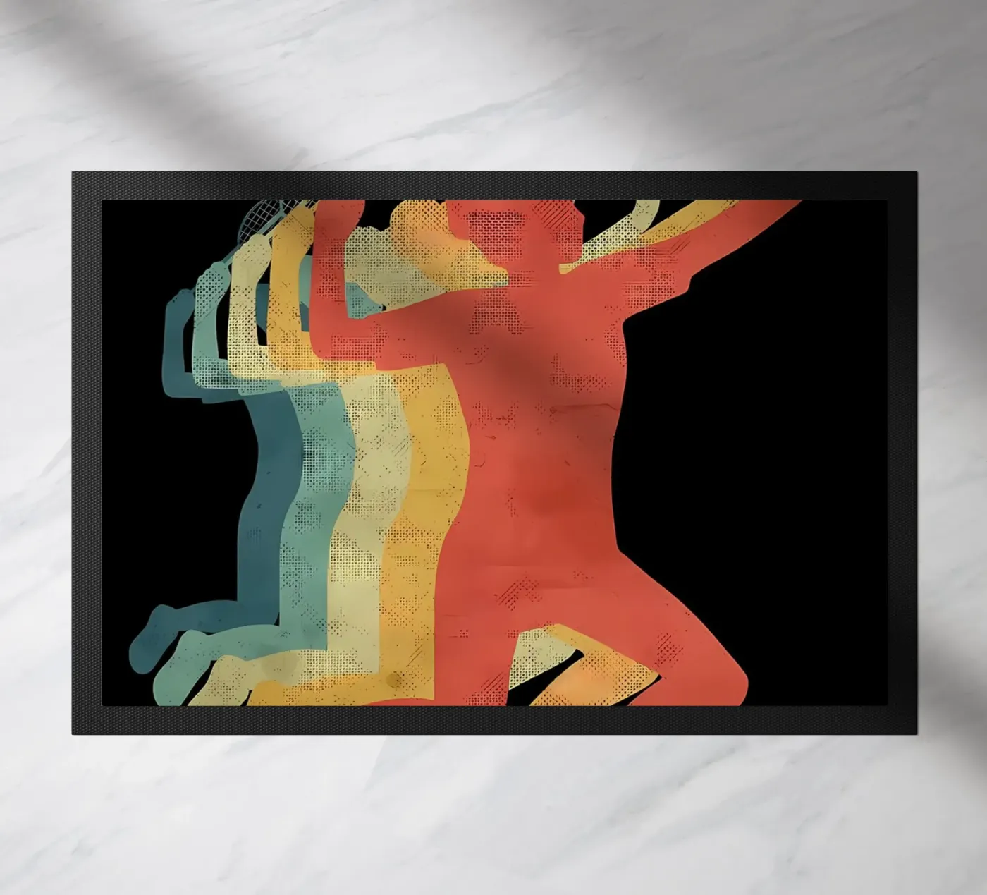 Badmintonspeler deurmat van allison