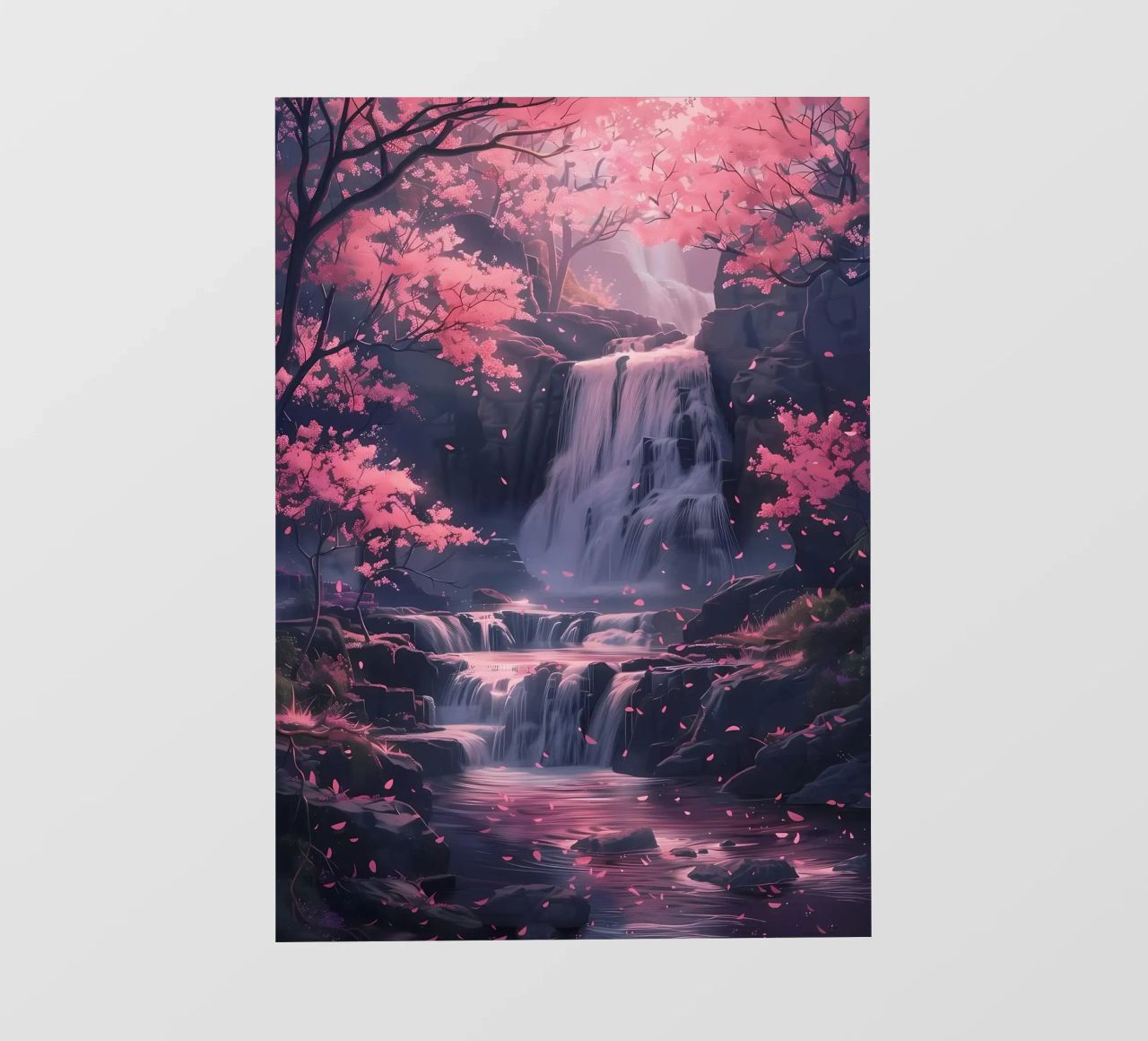 Waterfall Sakura Trees telo in pvc da Ruth