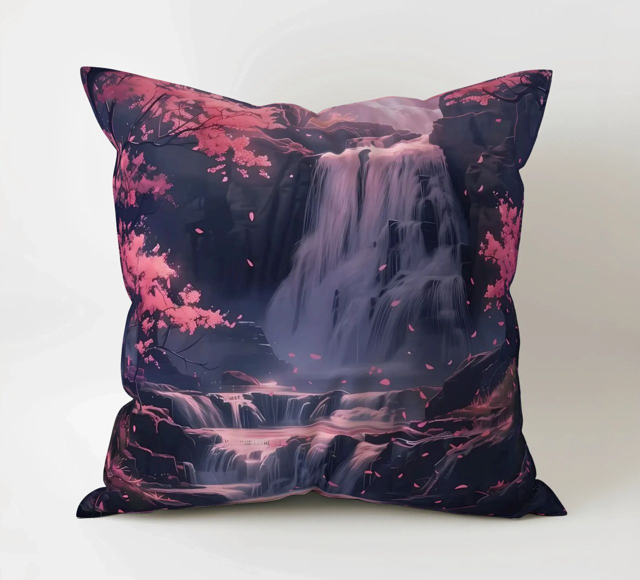 Waterfall Sakura Trees cuscino da Ruth