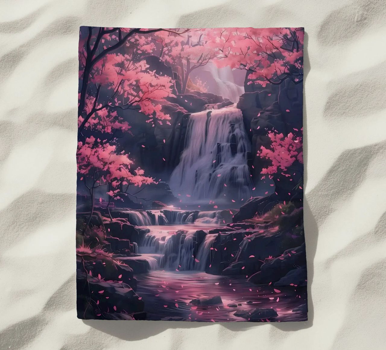 Waterfall Sakura Trees telo mare da Ruth