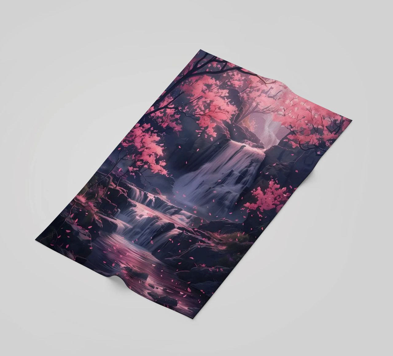Waterfall Sakura Trees telo mare da Ruth