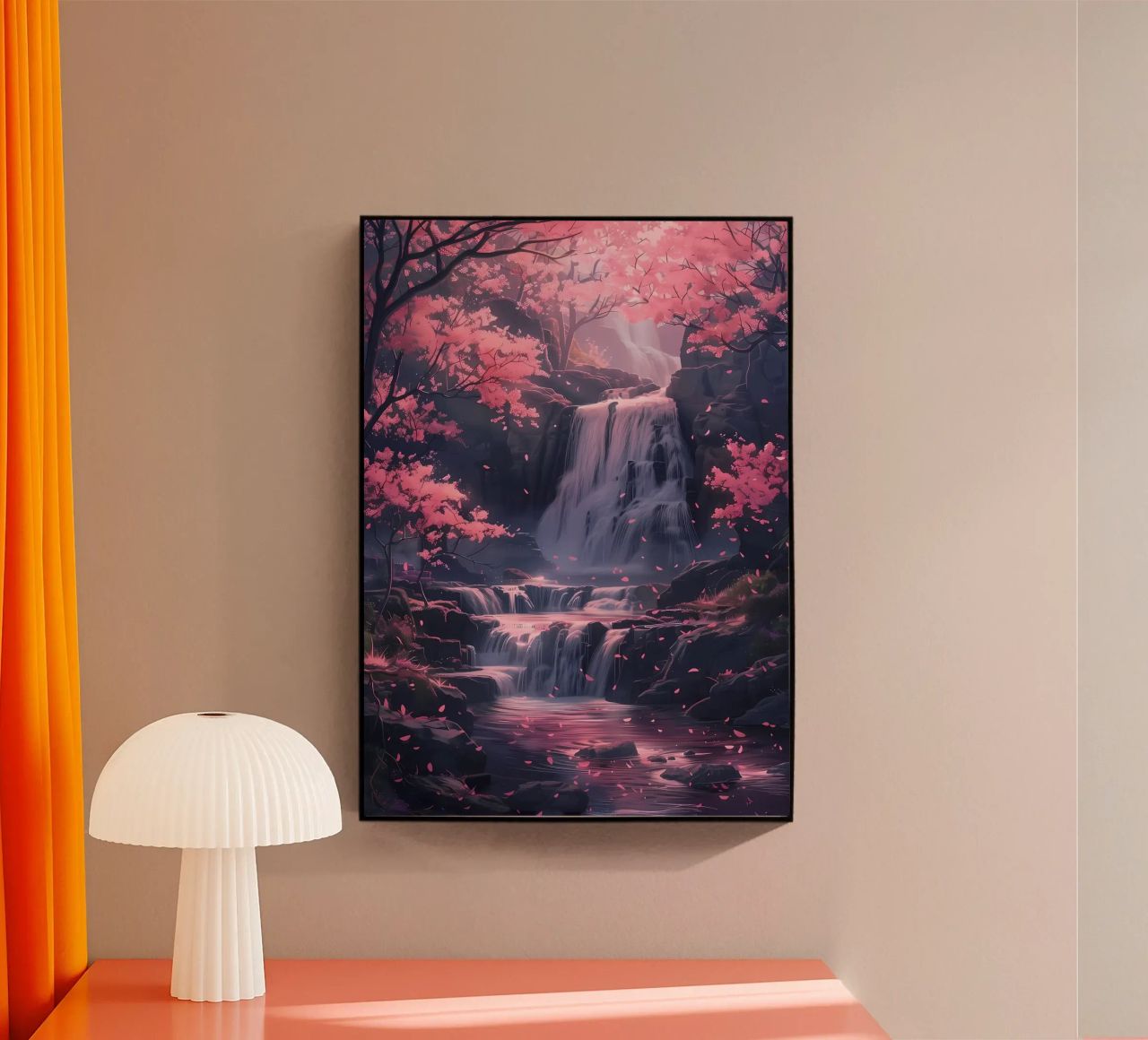 Waterfall Sakura Trees plexiglass da Ruth