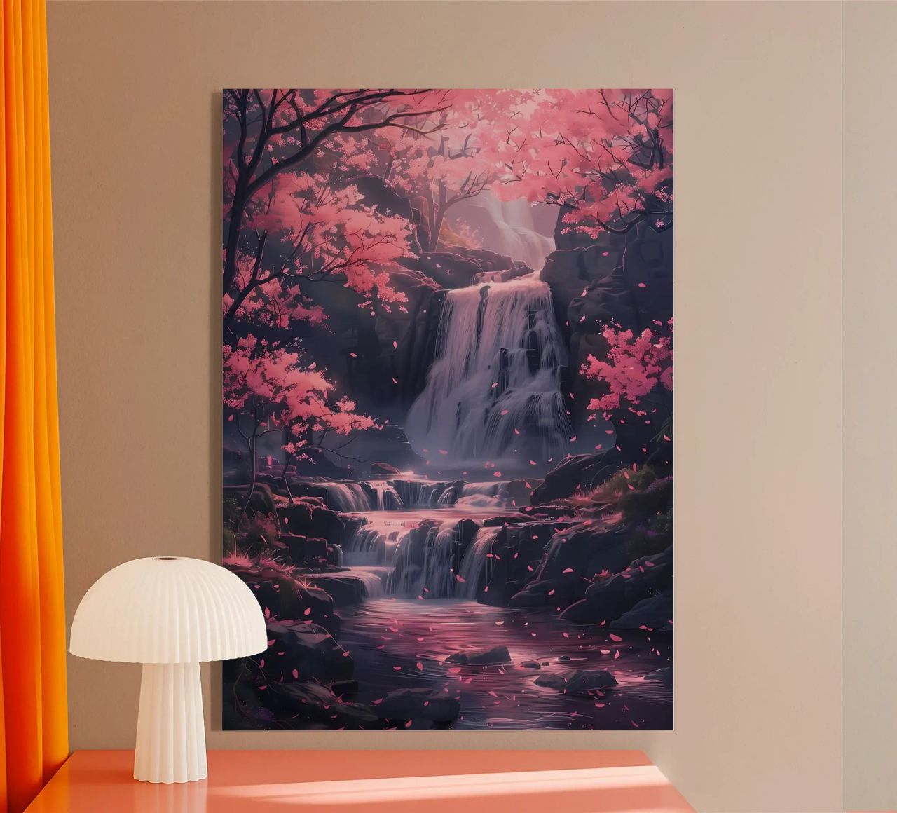 Waterfall Sakura Trees plexiglass da Ruth