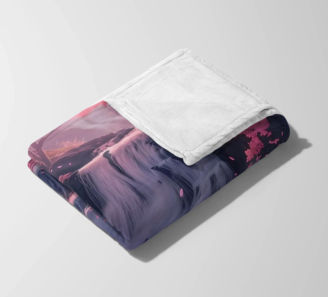 Waterfall Sakura Trees coperta in pile da Ruth