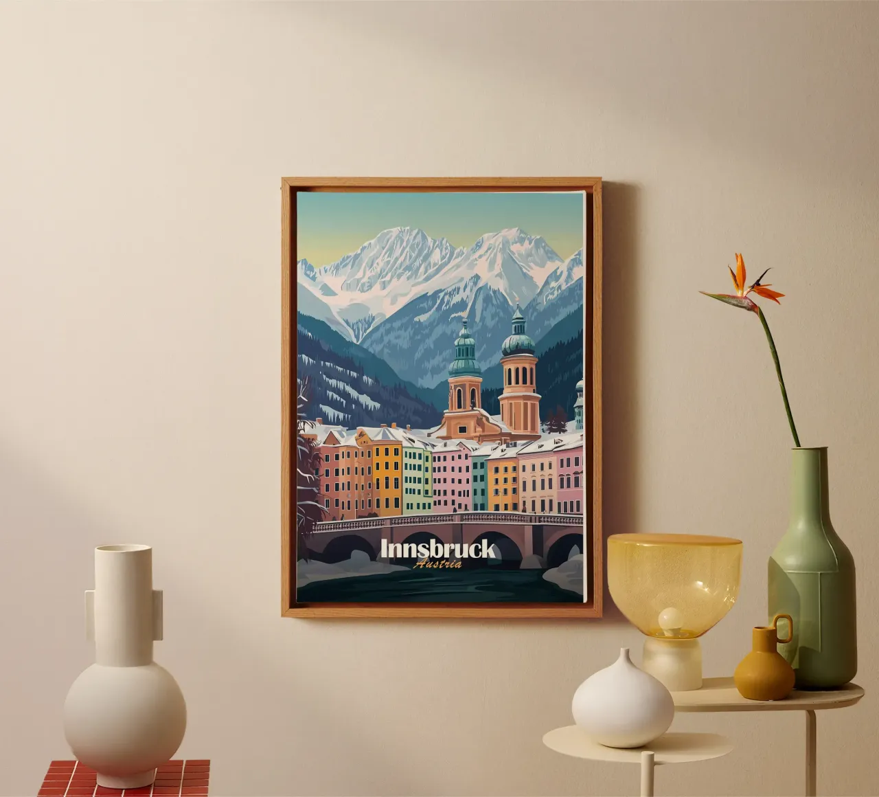 Innsbruck, Oostenrijk canvas met Baklijst van Ginnery