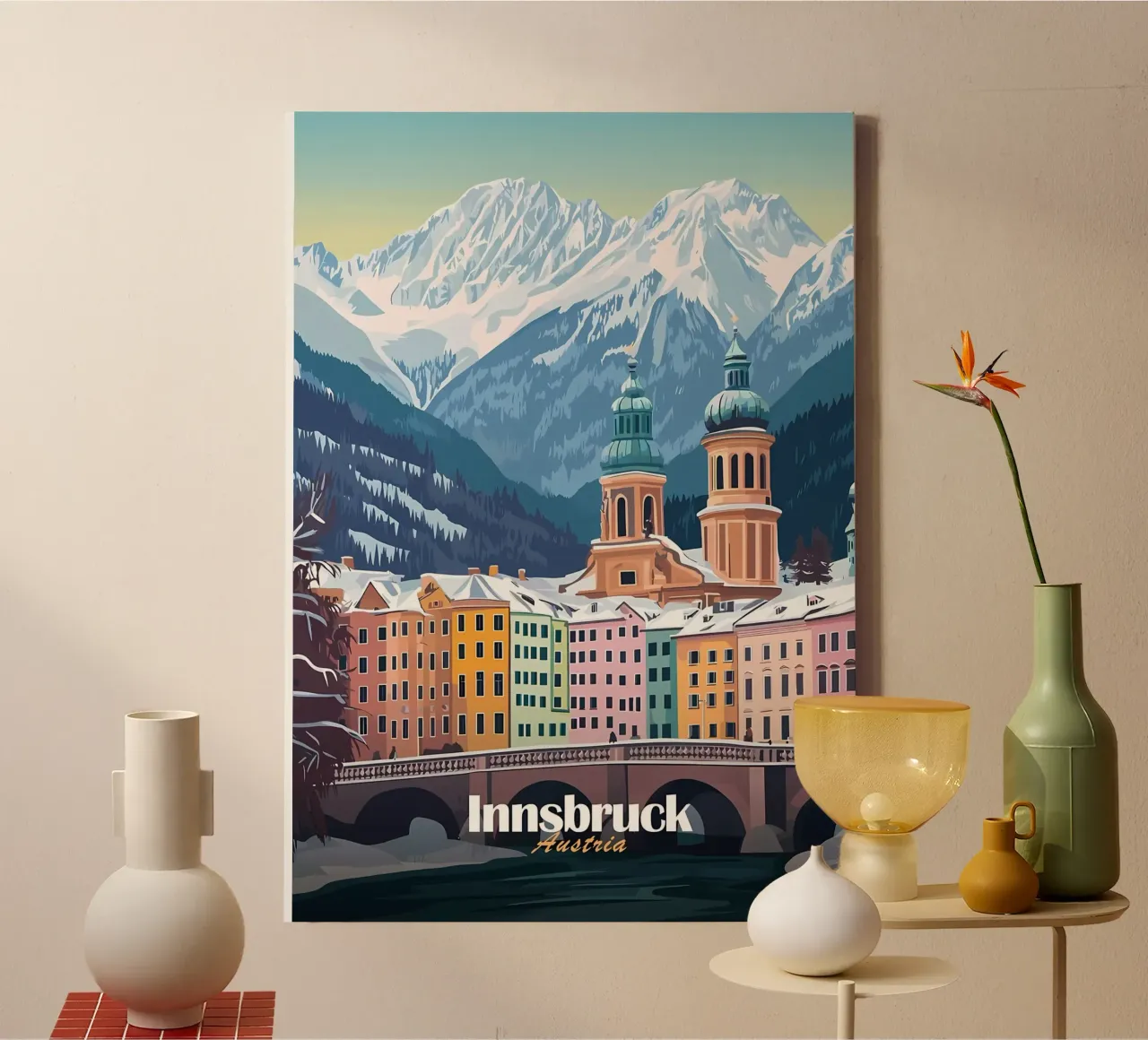 Innsbruck, Oostenrijk canvas met Baklijst van Ginnery