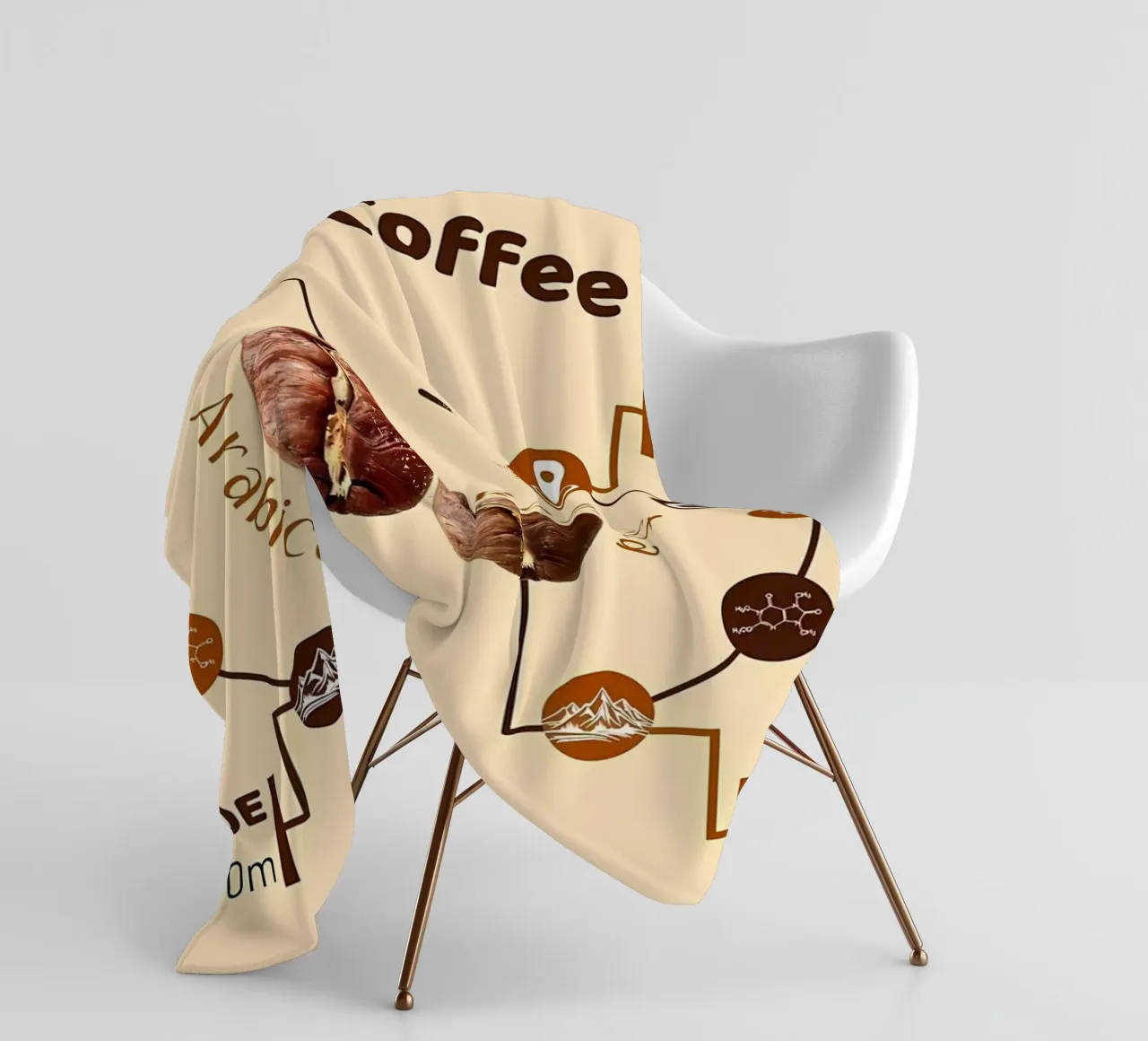 Breve Coffeer fleece blanket by Eames
