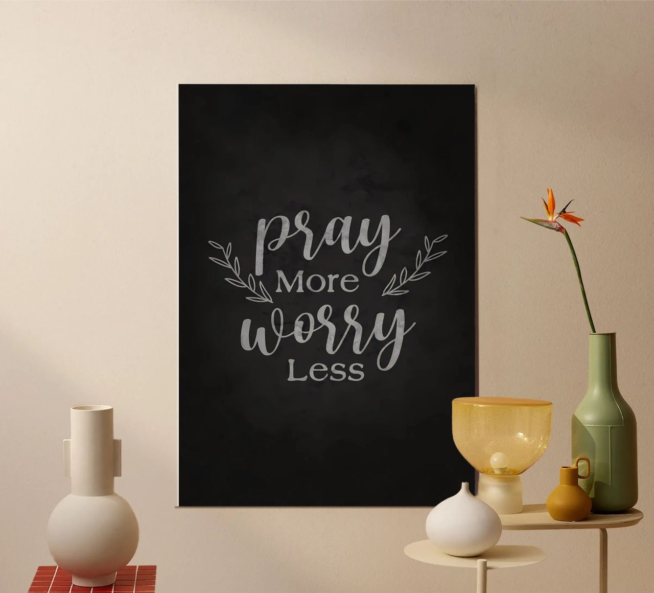 Pregare di più preoccuparsi di meno poster da Bassy