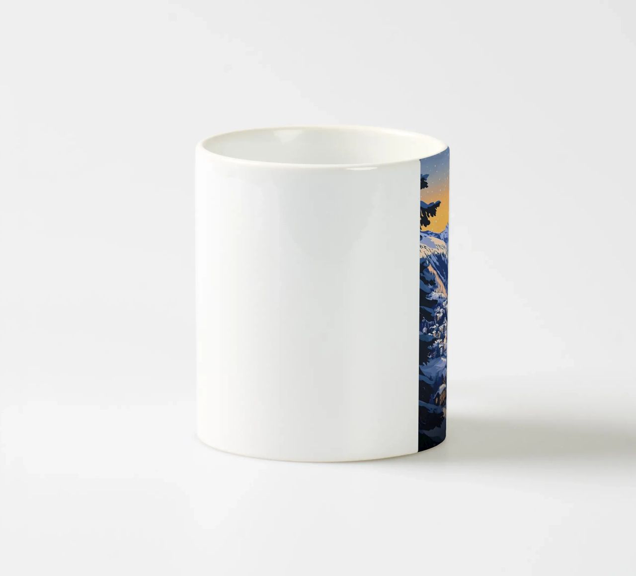 Zermatt Schweiz Bergdorf Keramik Tasse von Ginnery