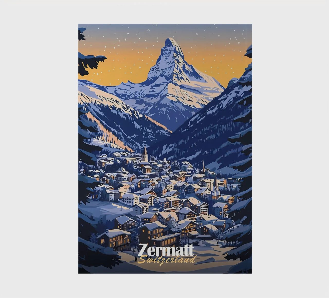 Zermatt Schweiz Bergdorf Notizbuch von Ginnery