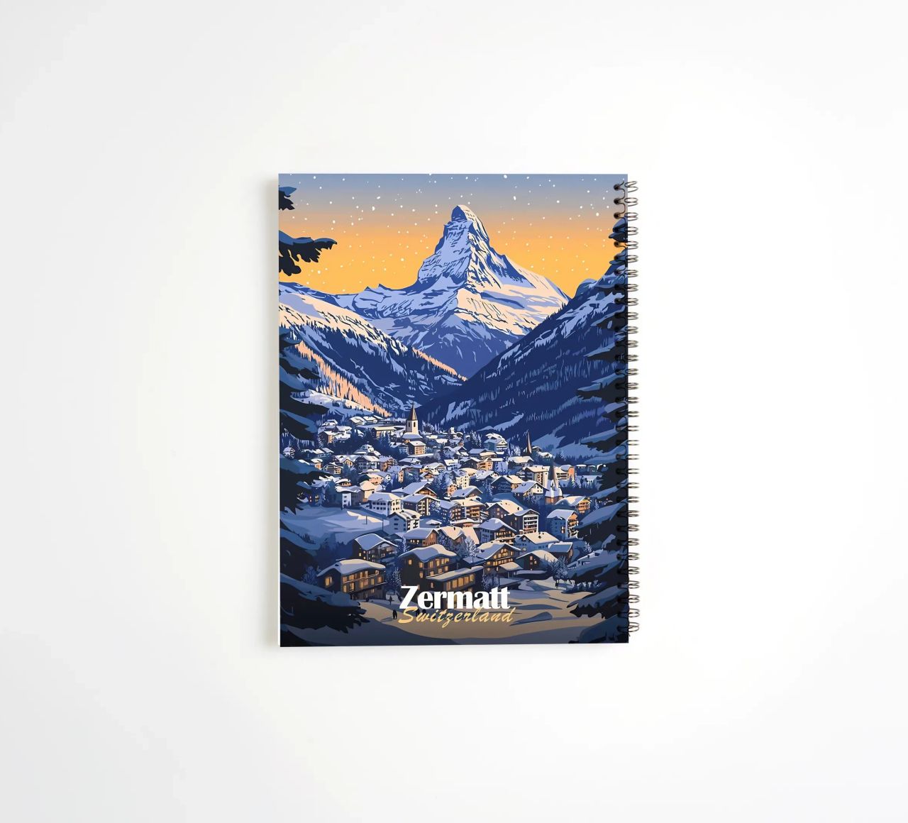 Zermatt Schweiz Bergdorf Ringbuch von Ginnery