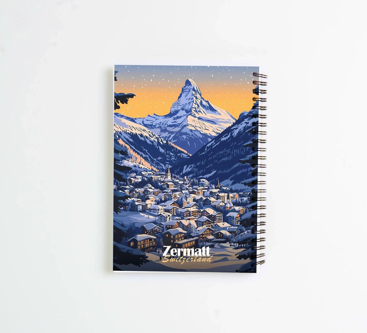 Zermatt Schweiz Bergdorf Ringbuch von Ginnery