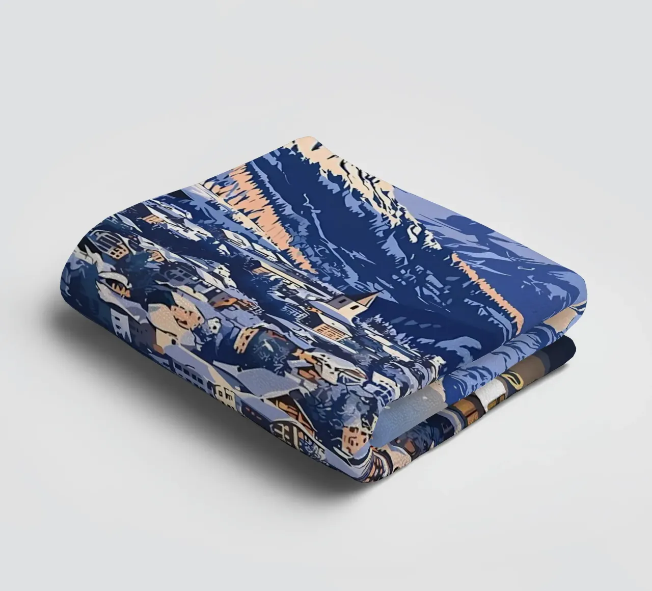 Zermatt Switzerland Mountain Village towel by Ginnery
