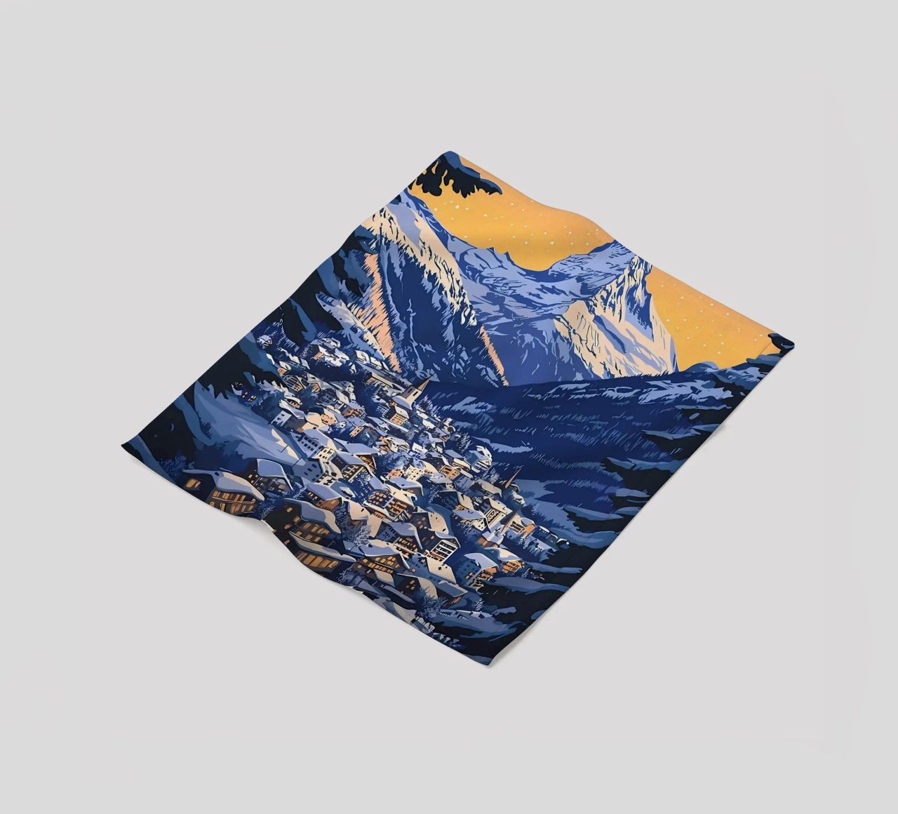 Zermatt Schweiz Bergdorf Fleecedecke von Ginnery
