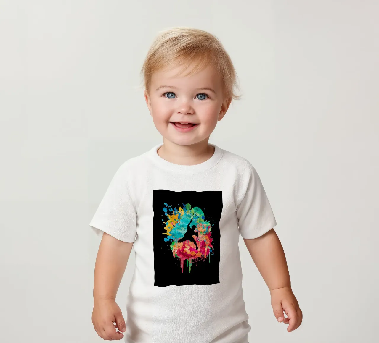 badminton baby t-shirt by allison
