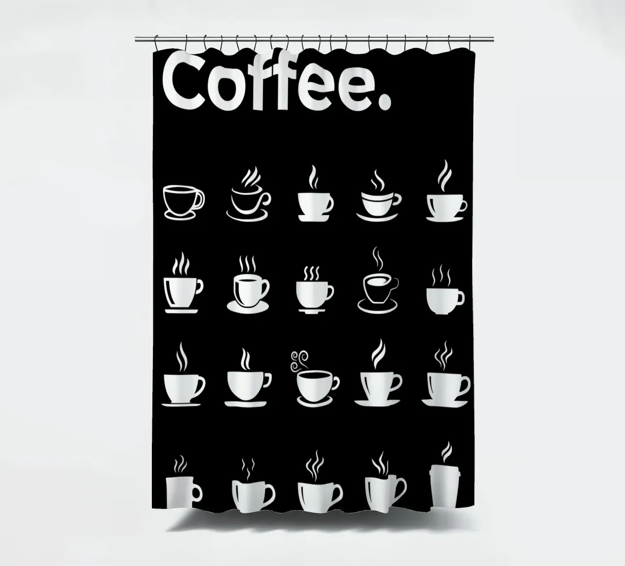 Der ultimative Kaffee-Führer Duschvorhang von Eames